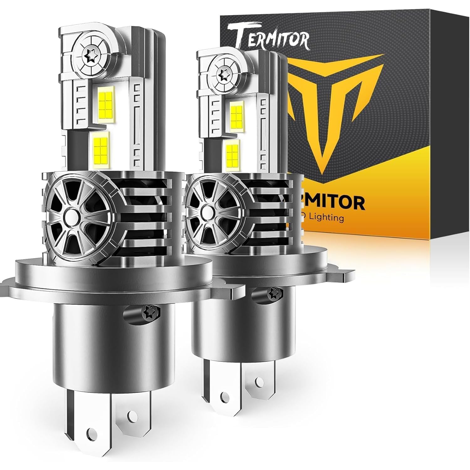 Termitor H4/9003 LED Light Bulbs, 90,000LM 1:1 Real Size, 6500K Cool White 85000