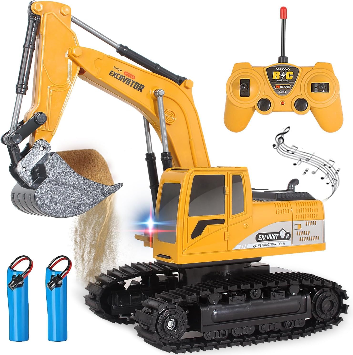Jiakora Remote Control Excavator Toys for Boys, RC Excavator Toy for Boys 6 7 8 