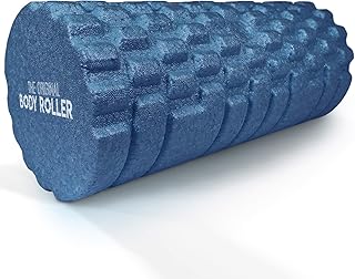 The Original Body Roller - High Density Foam Roller Massager for Deep Tissue Massage of the Back and Leg Muscles - Self Myofascial Release of Painful Trigger Point Muscle Adhesions (Blue)