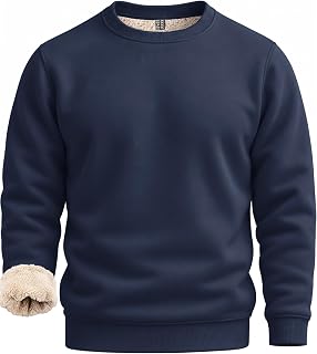Boladeci Men's Sweatshirt Sherpa Lined Heavyweight Fleece Pullover