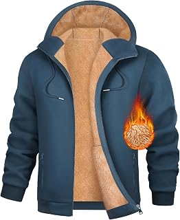 UMIPUBO mens fleece hoodie zip up hoodie sherpa lined hoodie heavy