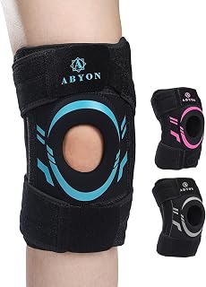 ABYON Knee Brace for Pain Relief, Meniscus Tear, Arthritis, ACL and Joint Support – Open Patella Dual Side Stabilizer Knee Support with Medical-Grade Compression for Men and Women - Please Check How To Size Video
