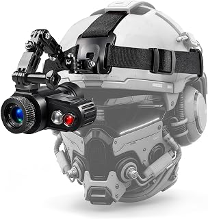 Head-Mounted Night Vision Monocular Goggles with Elastic Head Strap, Default 7X Magnification, Digital Infrared NVG Equipment 1148FT Range with 1.54in HD Screen, Rechargeable for Ghost Hunting Camping