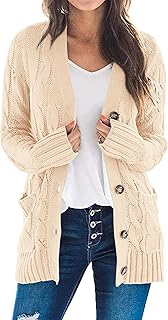 PreTTYGARDEN - Women's Long Sleeve Button Down Cardigan with Pockets