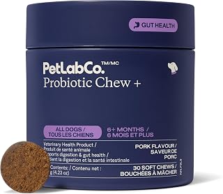 PetLab Co. Probiotic Chew + for Dogs, Gut & Digestive Support, Pork