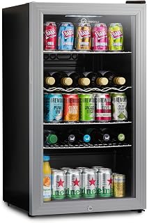 Subcold Super85 LED Beer Fridge | 80 Cans + 5 Bottles | 0-18°C | Glass Door | Lock & key, LED lighting and adjustable shelves with compressor cooling | For home bars, kitchens, offices & man caves