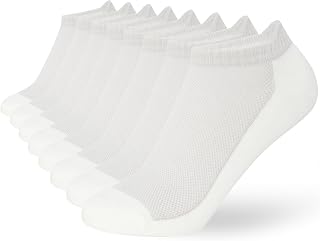 FM London 8-Pack Mens Bamboo Trainer Socks Super Soft Breathable Mens Socks