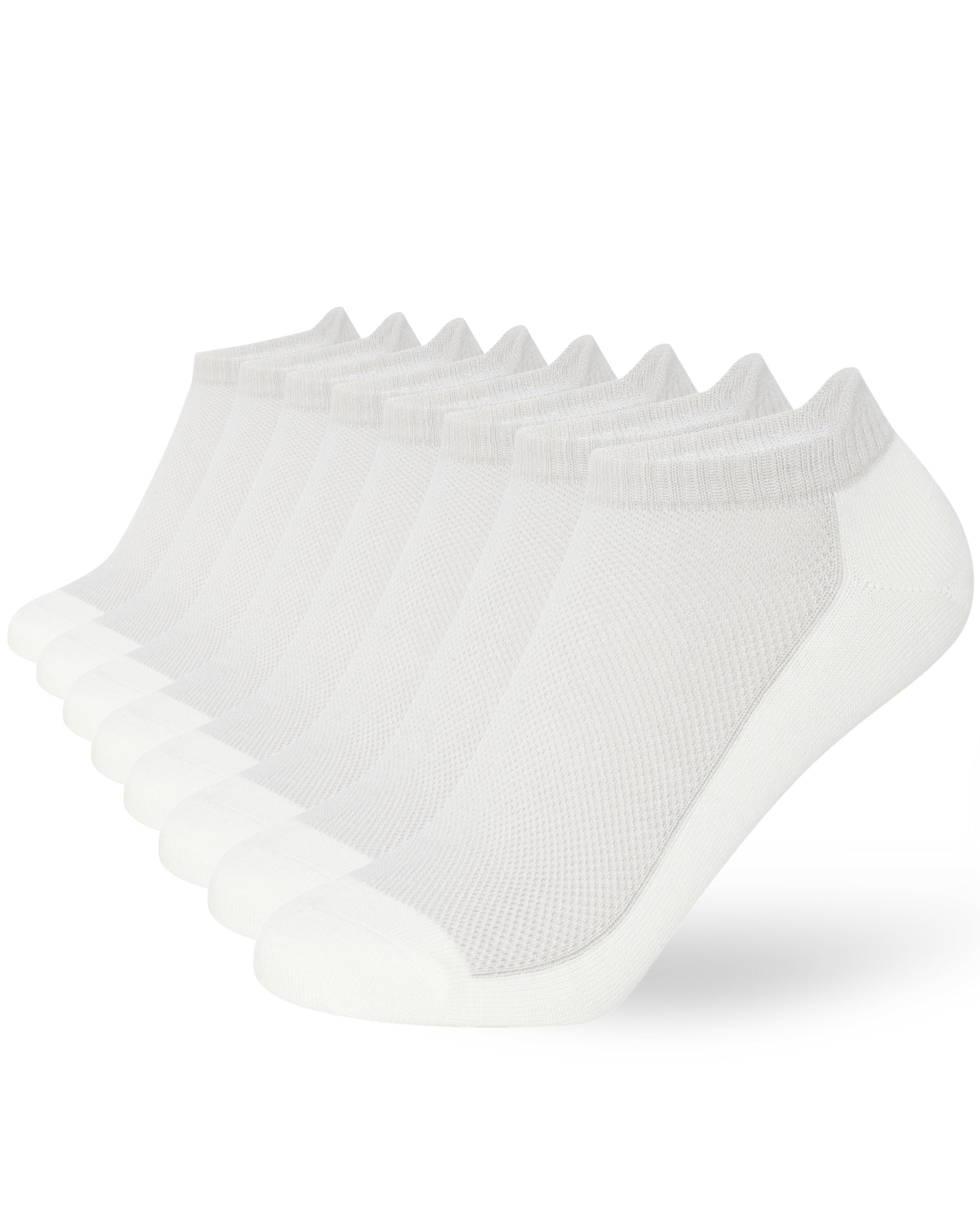 FM London 8-Pack Mens Bamboo Trainer Socks Super Soft Breathable Mens Socks