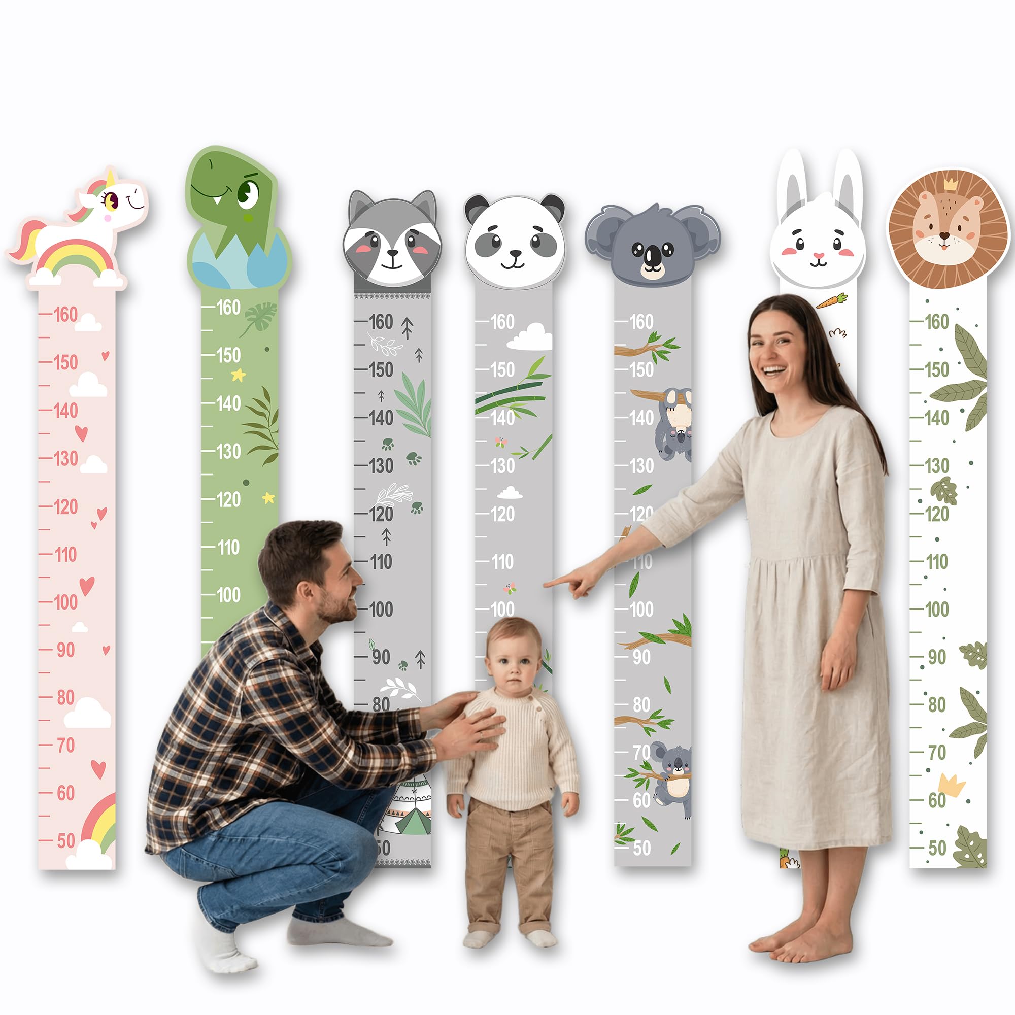 Wooden Customizable Growth Chart for Kids – Personalized Height Ruler with Vario
