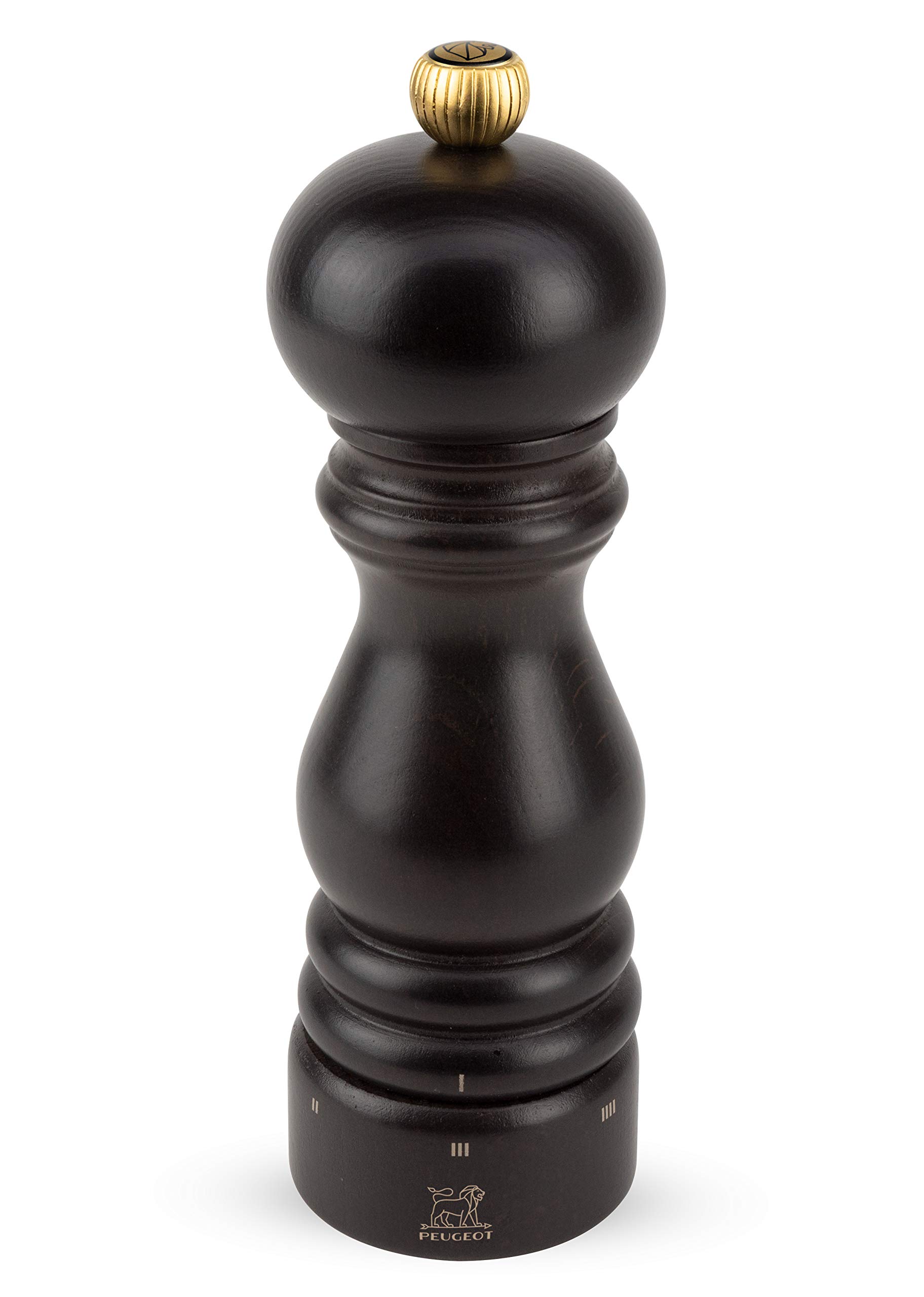 Peugeot Paris Pepper Mill, u'Select, 7 in, Chocolate, PEFC Beech Wood | Adjustab