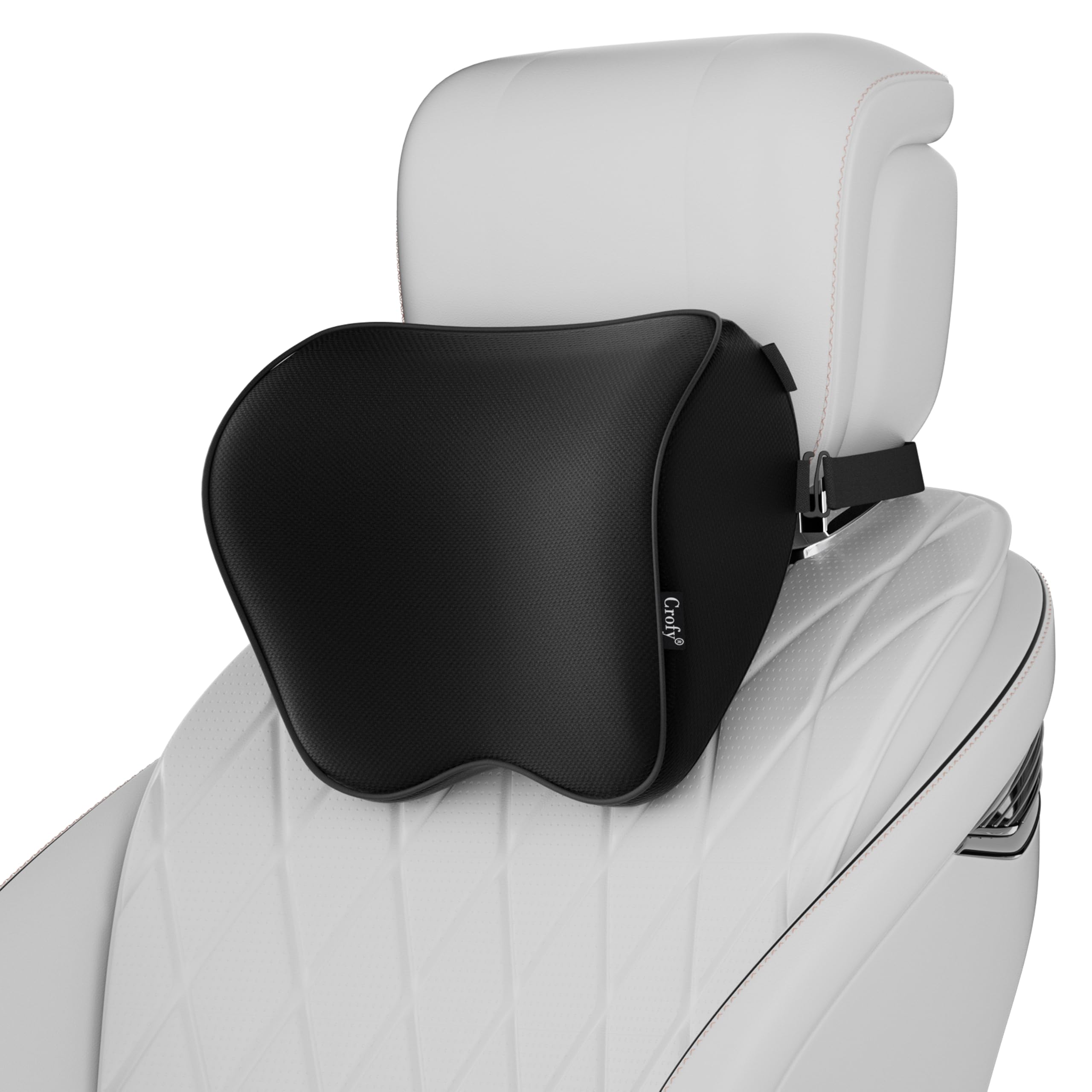 Crofy 2-Pack Car Neck Pillow, Softness Car Headrest Pillow for Driving with Adju