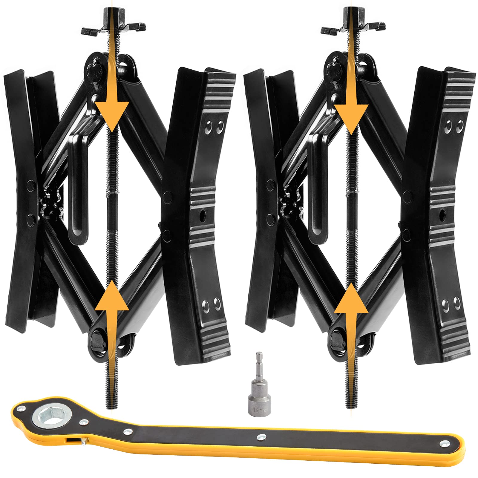 Camper Wheel Chock Stabilizer 2 Sets, Double Speed Heavy Duty Truck RV Tire Scis
