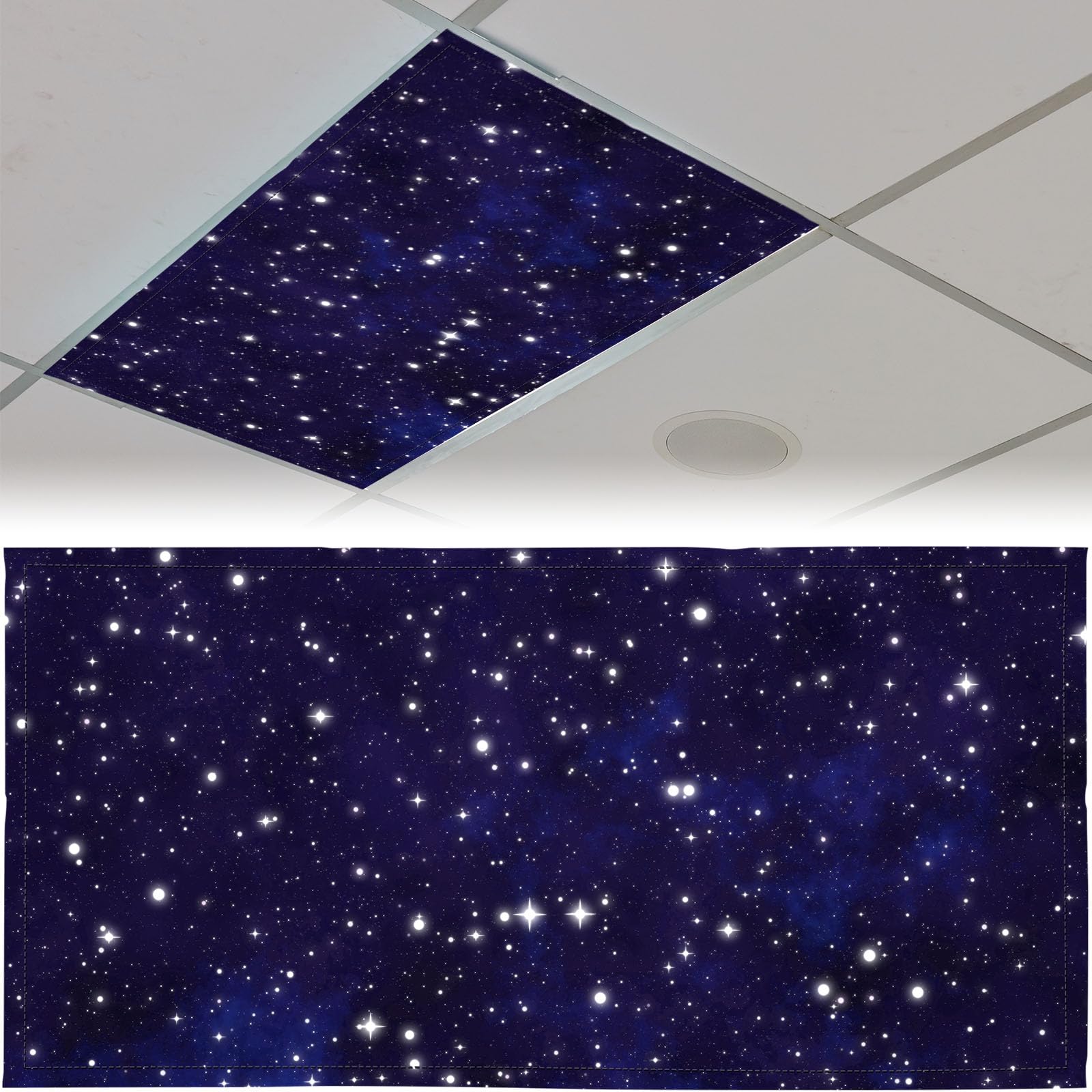Patelai 4x2 Feet Light Covers for Classroom, Magnetic,Starry | Sky Cloud Print f