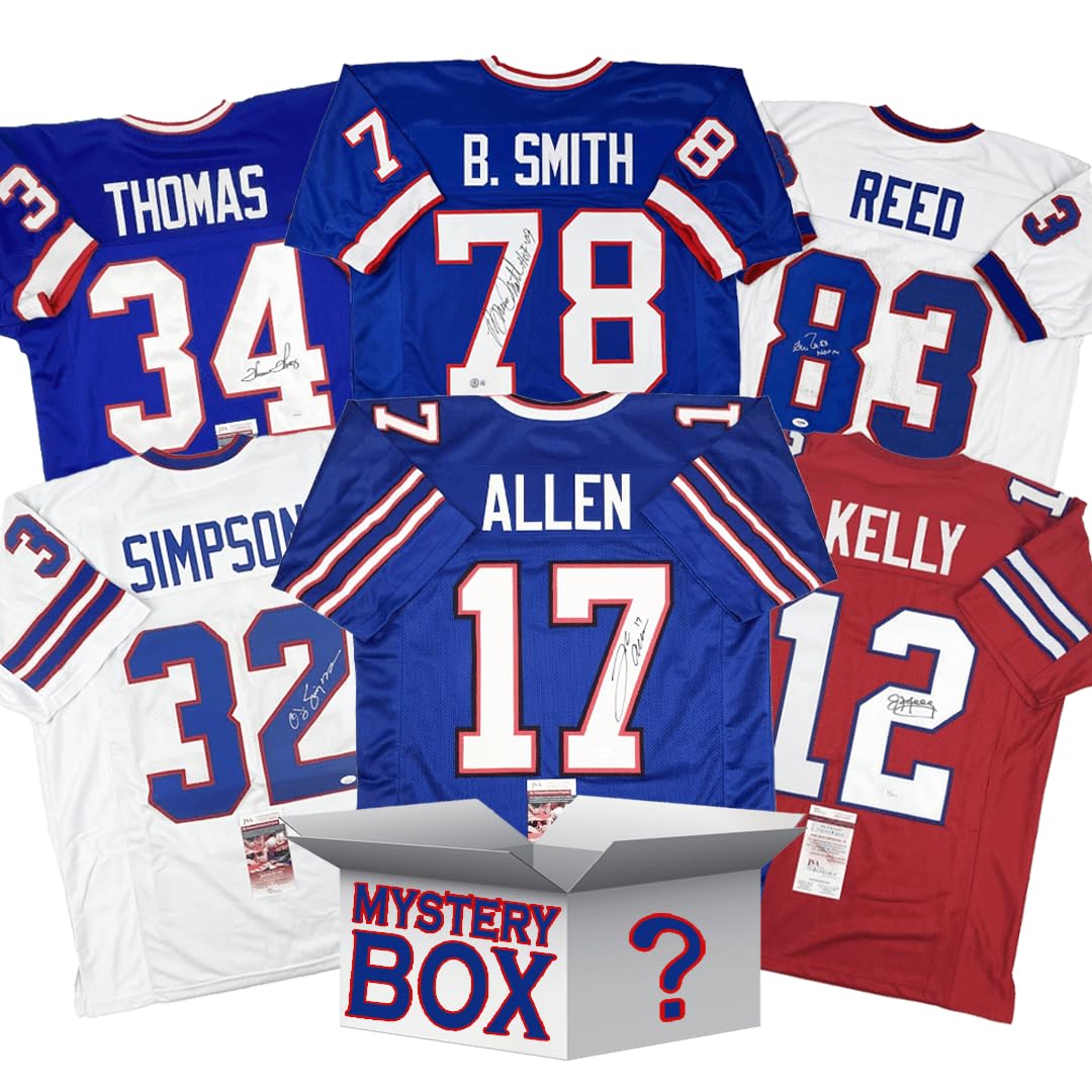 Autographed/Signed Buffalo Football Jersey Mystery Box with PSA JSA or Beckett C