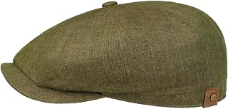 Stetson Hatteras Flat Cap, Linen, Women's / Men's Hat With Cotton Lining, Flat Cap With Sun Protection UV 40+ - Peaked Cap Spring/summer, Balloon Hat