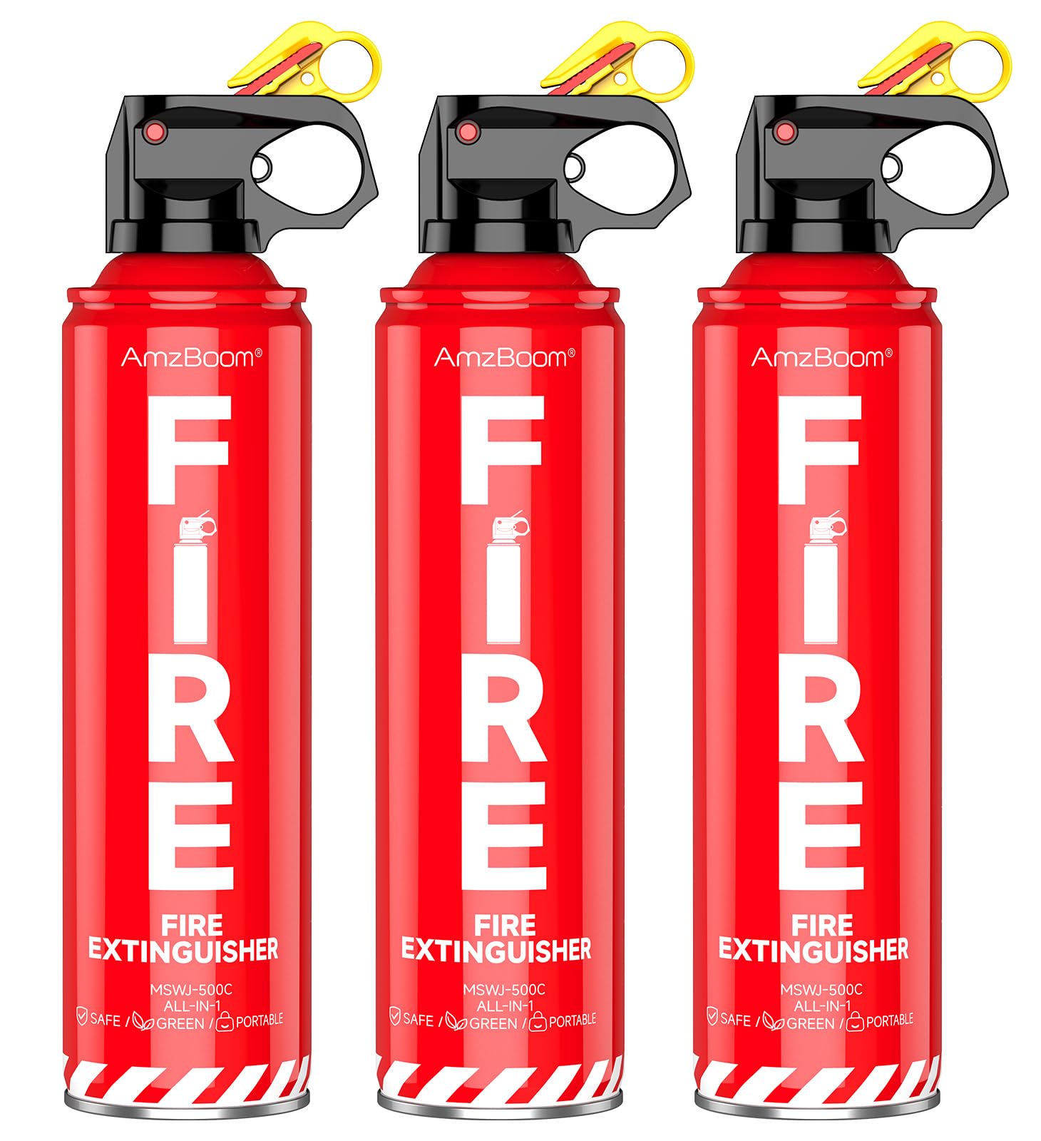 AmzBoom Fire Extinguisher for Home, Car, Kitchen, and Boat 3-Pack, Portable Exti