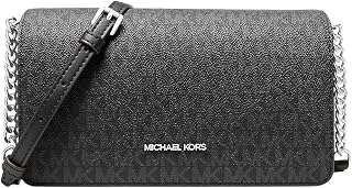 Michael Kors Women's Jet Set Medium Signature Logo Crossbody Bag (black)