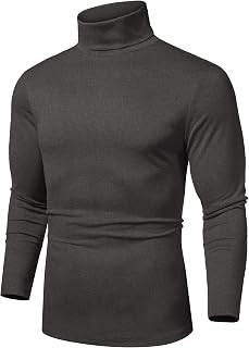 COOFANDY Men's Slim Fit Basic Turtleneck Long Sleeve Lightweight Pullover Sweaters Casual Knitted Tops