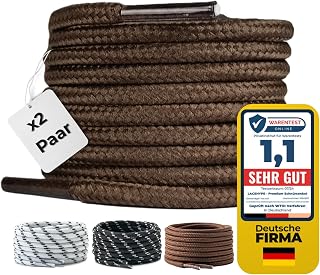 LaceHype 2 Paar Premium Schnürsenkel rund 4,5 mm Schühbänder aus Polyester