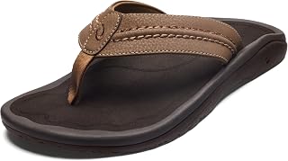 OluKai Hokua Men's Beach Sandals, Quick-Dry Flip-Flop Slides