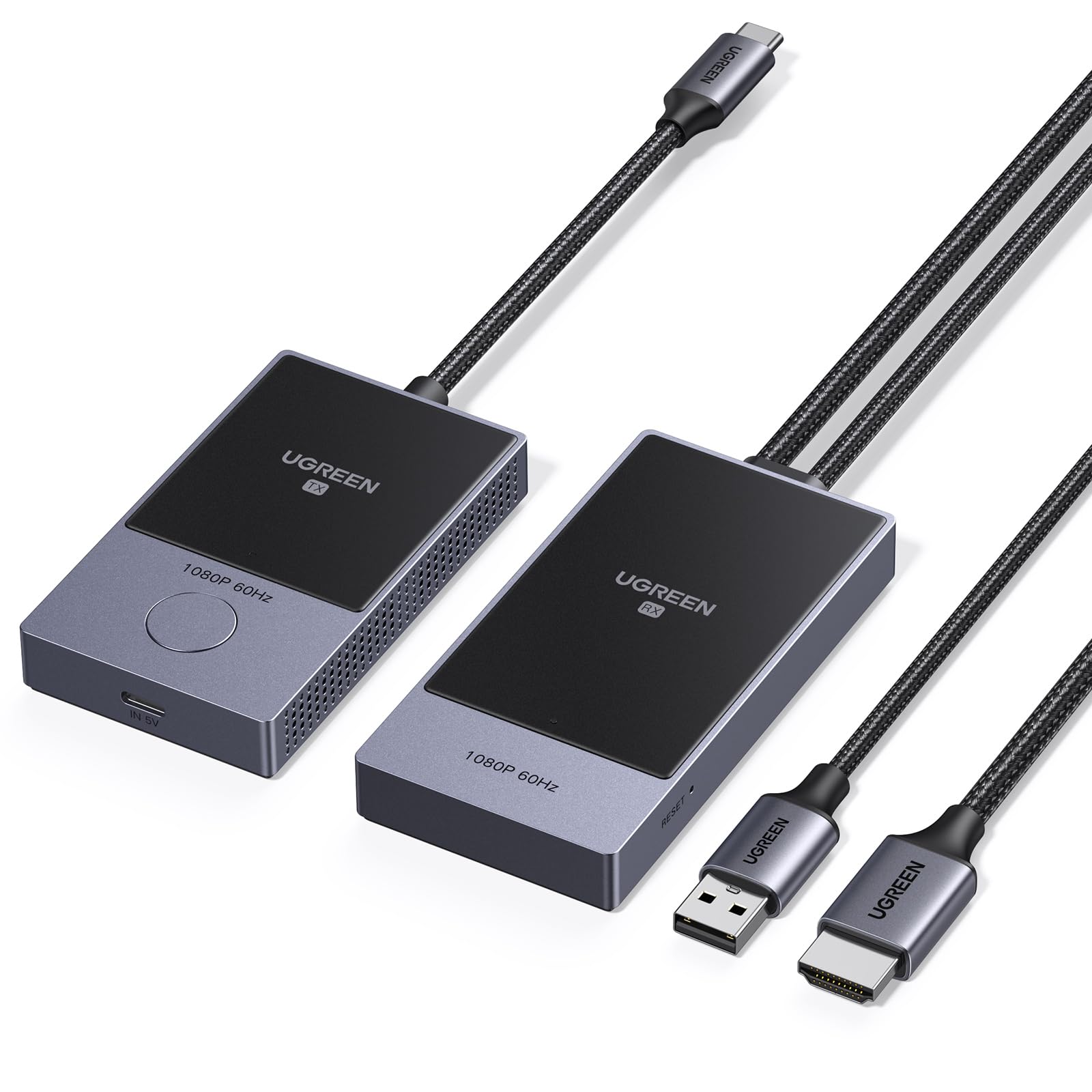 UGREEN Wireless USB C Transmitter and HDMI Receiver 1080P@60Hz, 164FT/50M | 5.8G