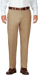 Haggar Men's Work to Weekend Hidden Expandable Waist No Iron Casual Pant - Flat and Pleat Front