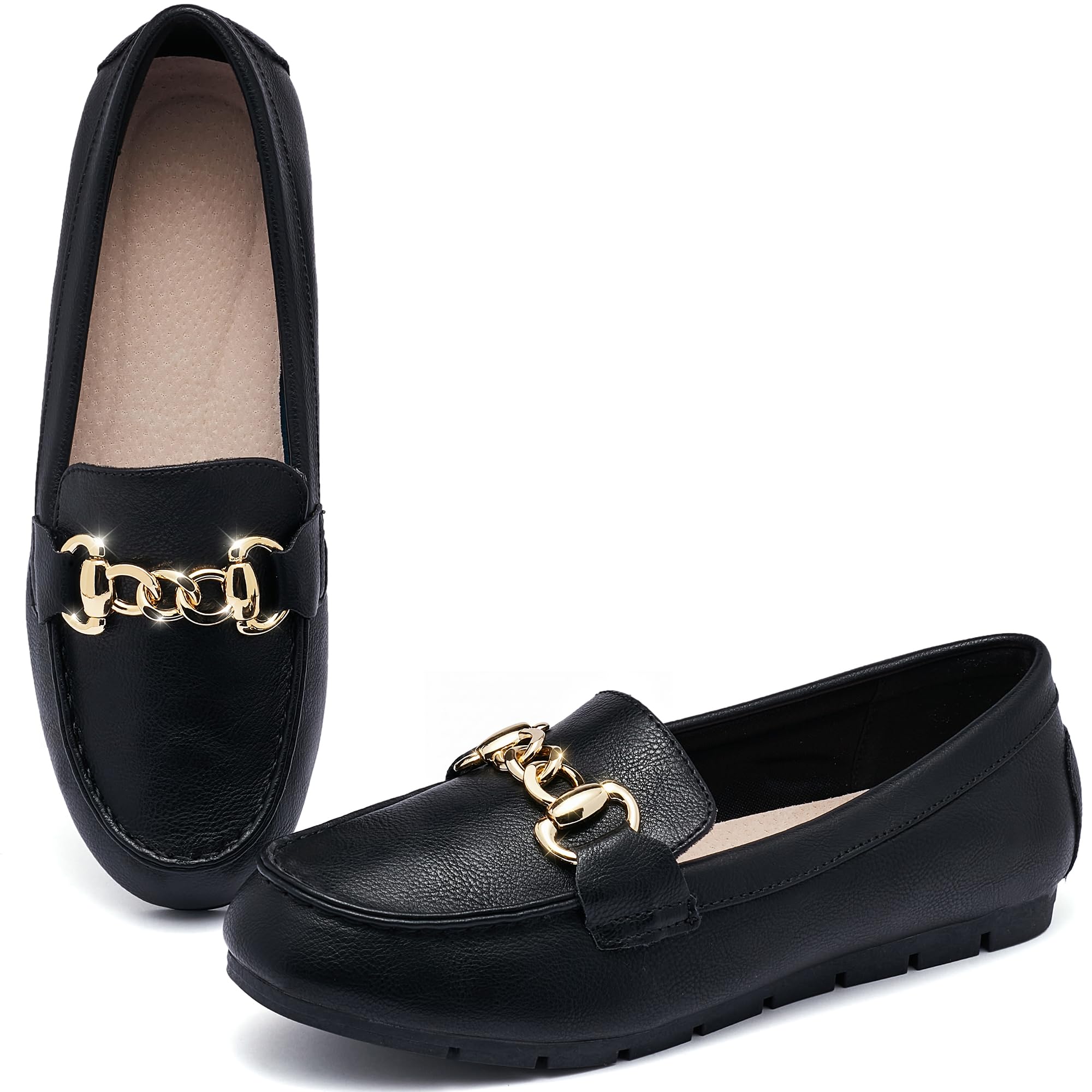 ABEJOJO Women Loafers Comfortable Casual Flat Shoes Walking Driving Elegant