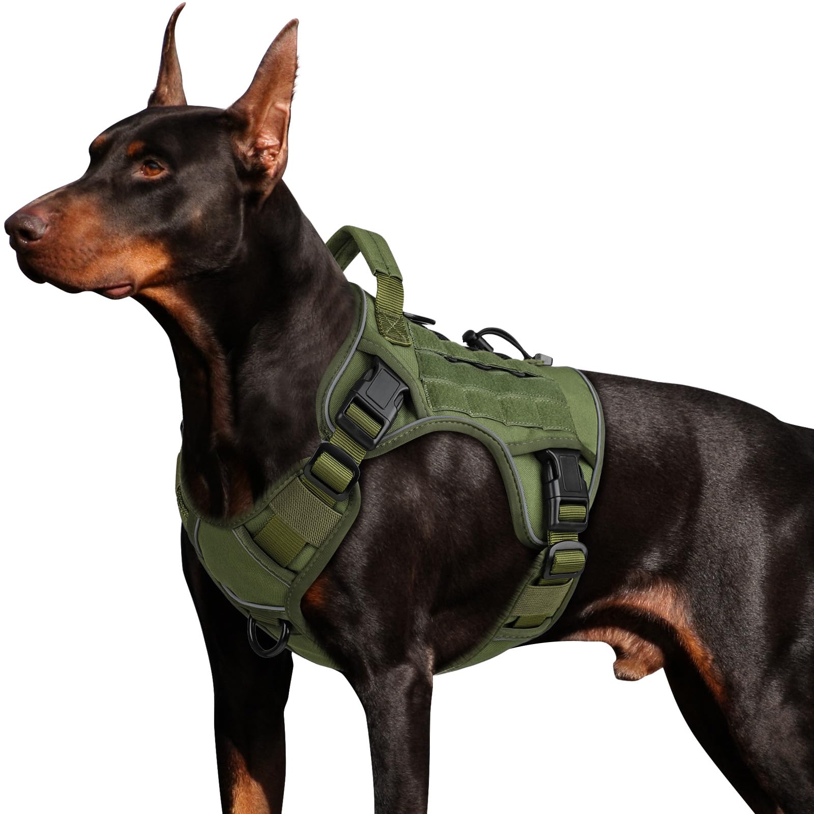 WINGOIN Tactical Dog Harness for Large Dogs,No Pull Heavy Duty Dog Harness | wit