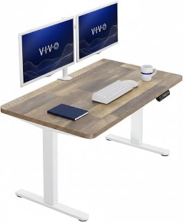 VIVO Reclaimed Wood 43 x 24 in Standing Desk, DESK-KIT-1W4P