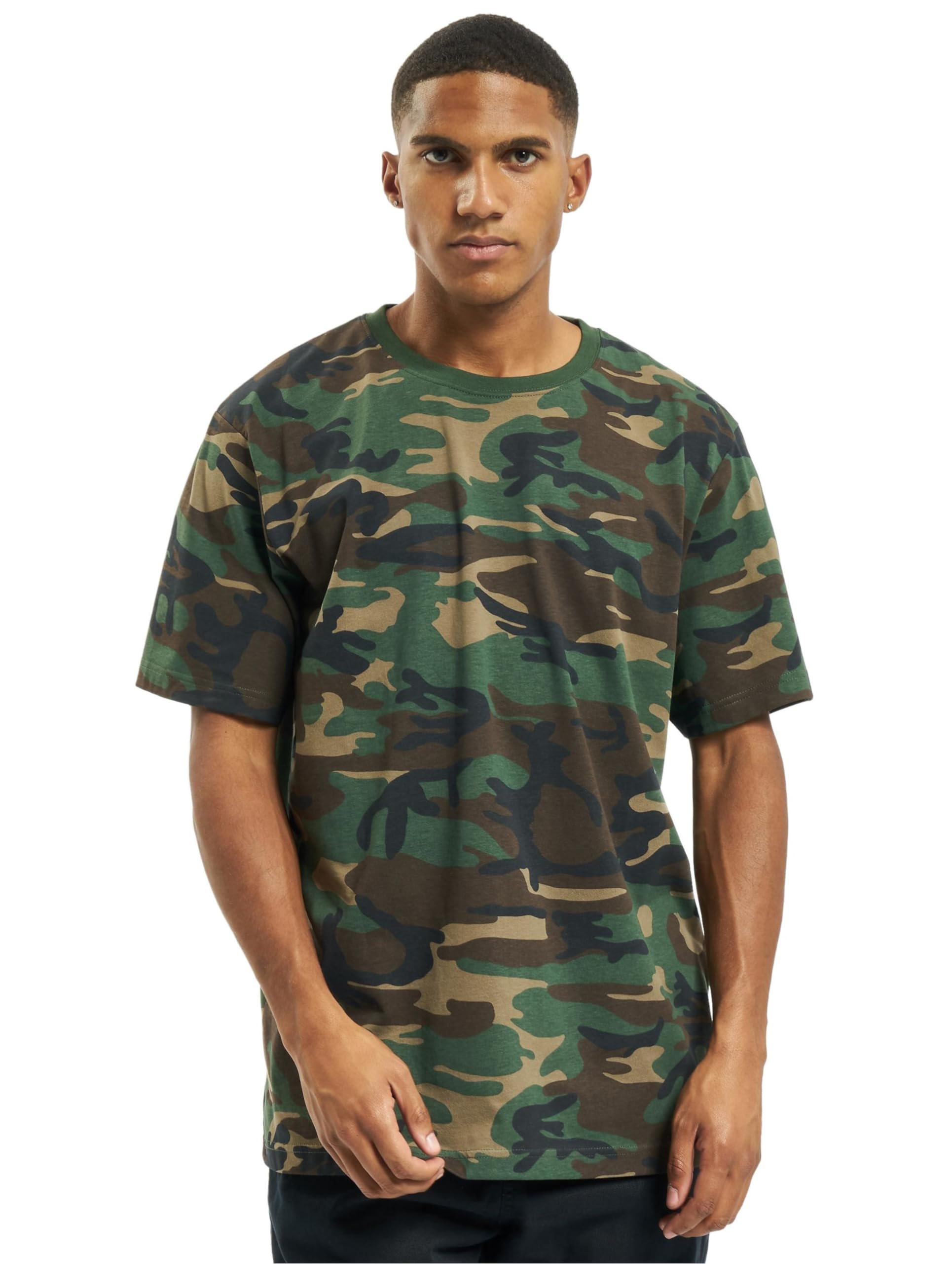 Brandit Men's Premium T-Shirt Short Sleeve Forest Camouflage