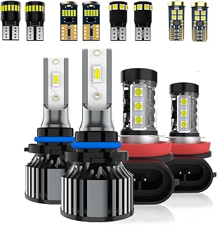 Led Headlights Fit For Toyota RAV4 2016-2018 Headlight Bulbs,9012 High/Low Beam h11 Fog light + Interior Lights(Dome Map Trunk License Plate Lights) Kit Package,Pack of 12
