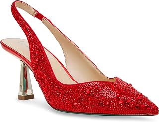 Betsey Johnson Zapatos ClarkPumps para Mujer, Color Rojo y Dorado., 36.5 EU