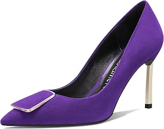 Castamere Women's Stiletto High Heel Closed Toe Pumps Slip-on Party Office Dress Cute Classic Shoes 8.5 cm Heels