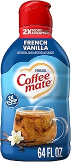 Coffee mate French Vanilla Flavored Coffee Creamer, Non-Dairy, Gluten-Free, Liquid Creamer for Coffee, Cholesterol Free, 126 Servings