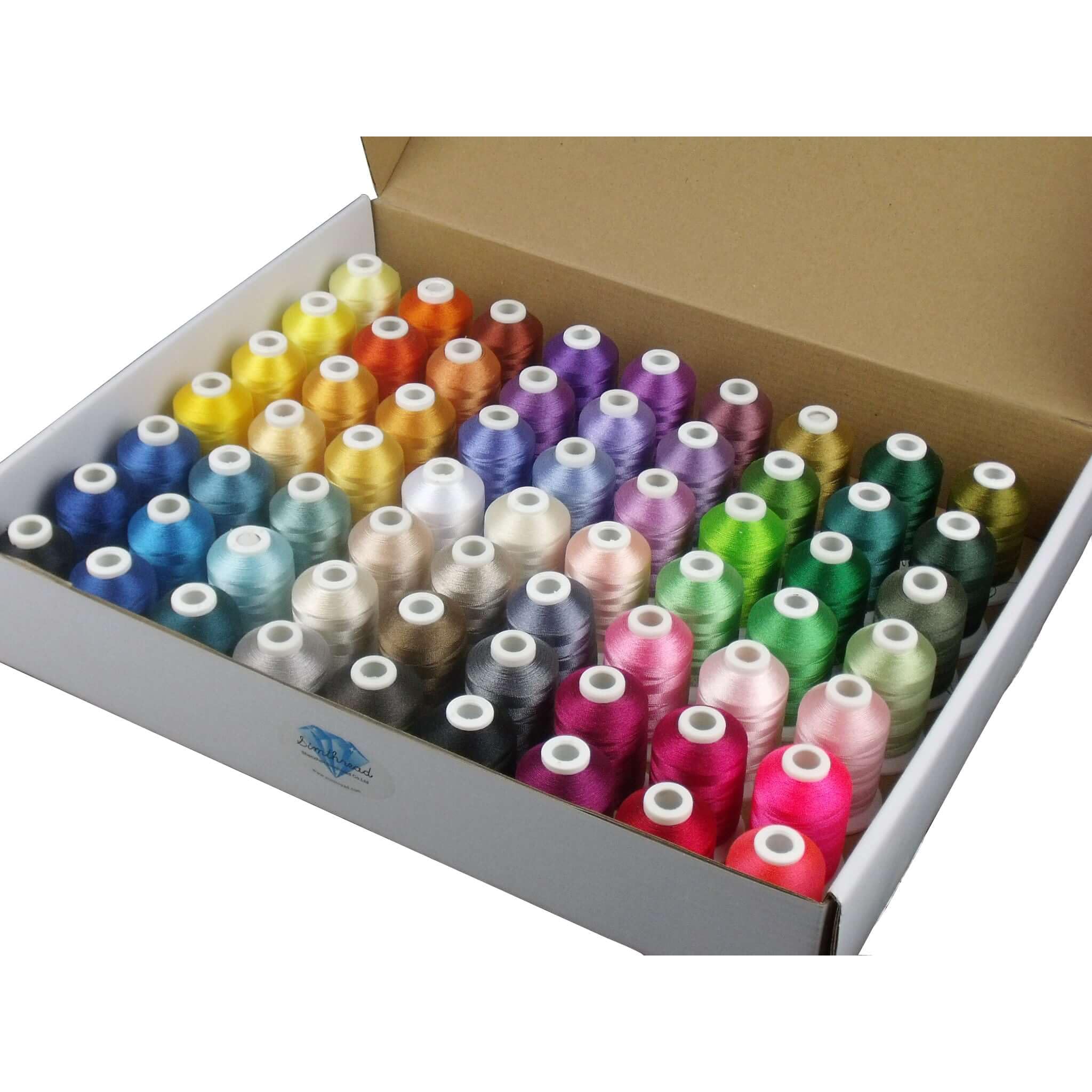 Simthread 63 Colors Polyester Embroidery Machine Thread Kit | 40 Weight for Brot