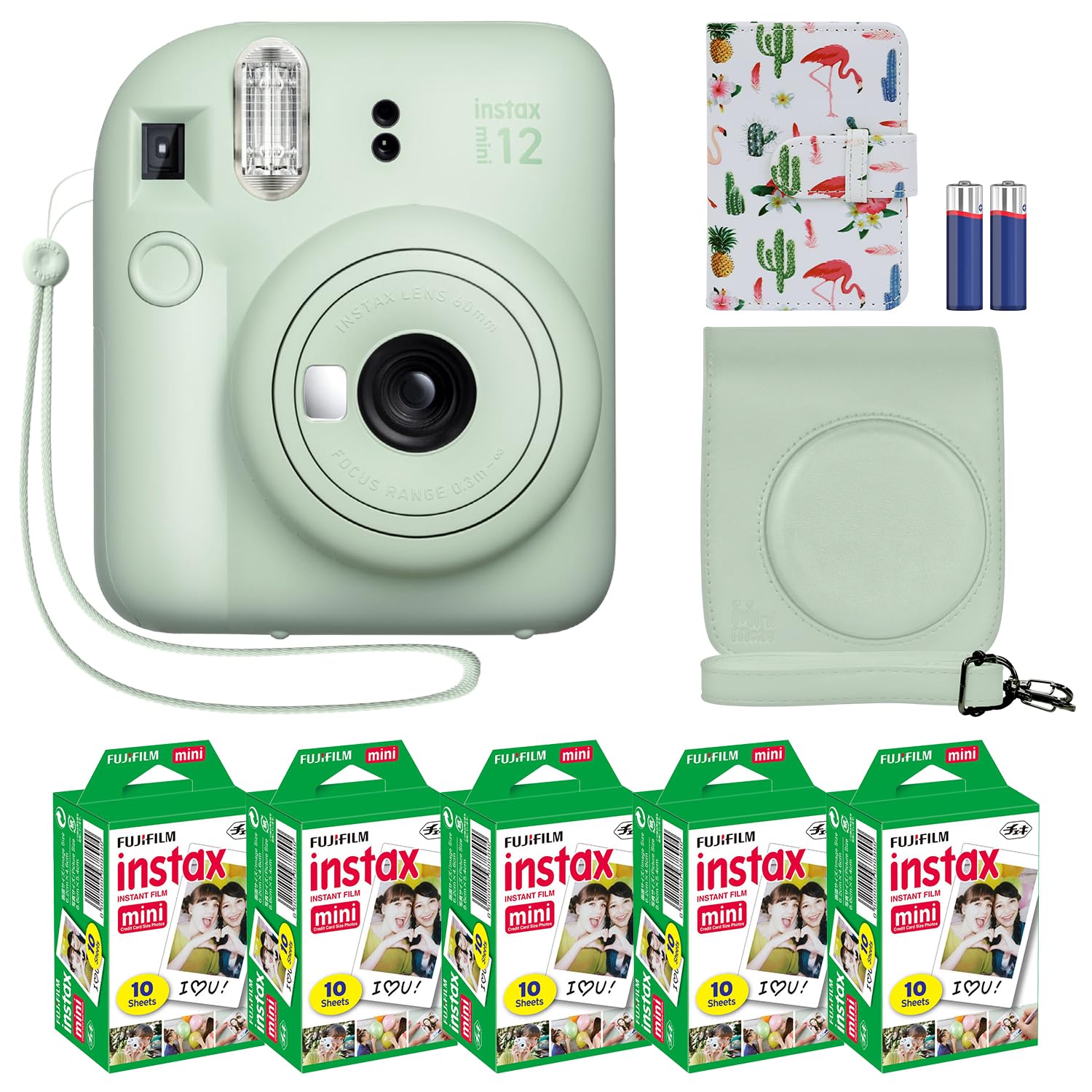 Fujifilm Instax Mini 12 Instant Camera + MiniMate Accessory Bundle & Compatible 