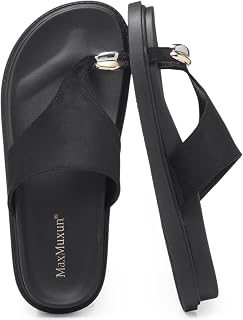MaxMuxun Womens Toe Ring Flat Sandals Open Toe Casual Flip Flops