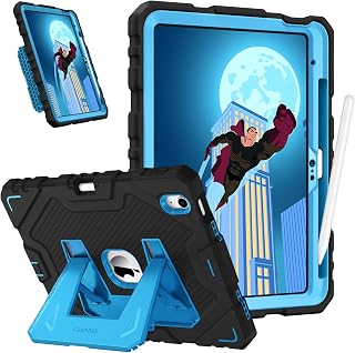 Fintie iPad 第11世代 (A16 2025)/第10世代 2022用ケース 11/10.9インチ キッズケース 子供用(ブラック/ブルー)