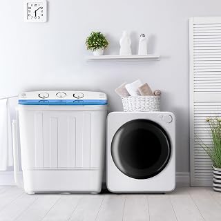 DOGHLY 1.8 Cu.Ft Portable Clothes Dryer and 18lbs Washing Machine Set | Portable Washer and Dryer Combo for Apartment, Dorms, Home, Compact Laundry Washer and Dryer with Stainless Steel Inner Tub