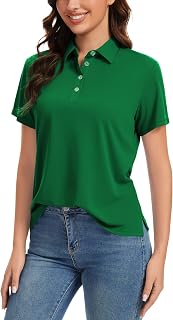 Womens Polo Shirts UPF 50+ Quick Dry Short Sleeve Collared Golf Shirt