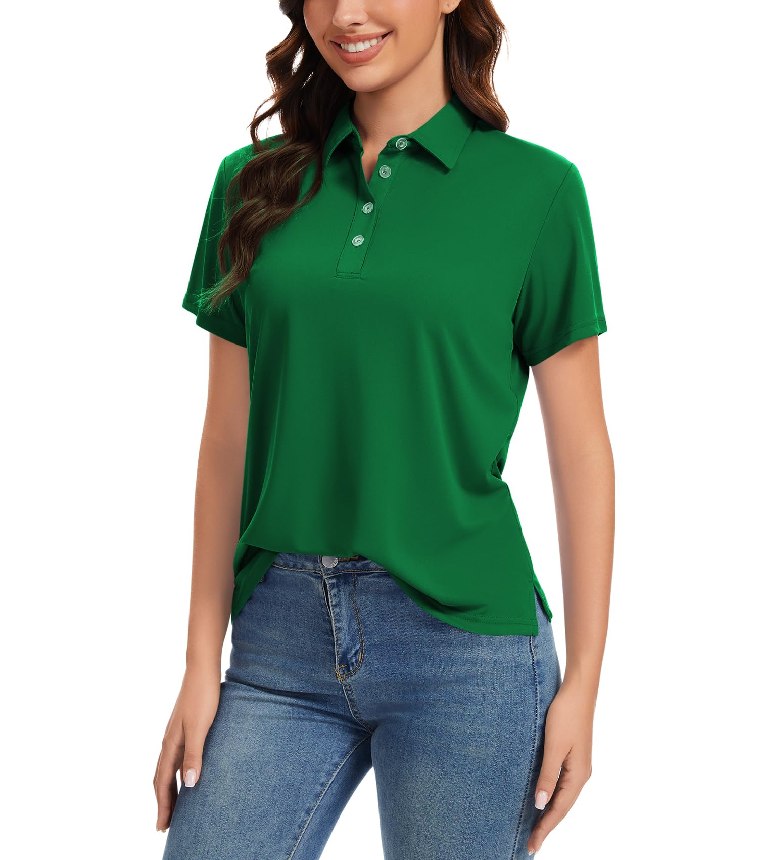 Womens Polo Shirts UPF 50+ Quick Dry Short Sleeve Collared Golf Shirt