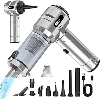 Sycoodeal Car Vacuum Cleaner,Mini Vacuum Portable Cordless,25000PA Powerful Strong Cyclonic Suction USB Rechargeable Foldable Handheld Vacuum with One-Touch Dust Removal for Car