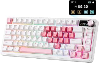 YUNZII B75 PRO MAX 75% Mechanical Keyboard (White Heart, Candy Switch)