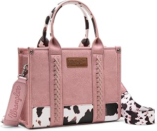 Montana West Wrangler Women's Western Cow Print Tote Bag Top Handle Bag