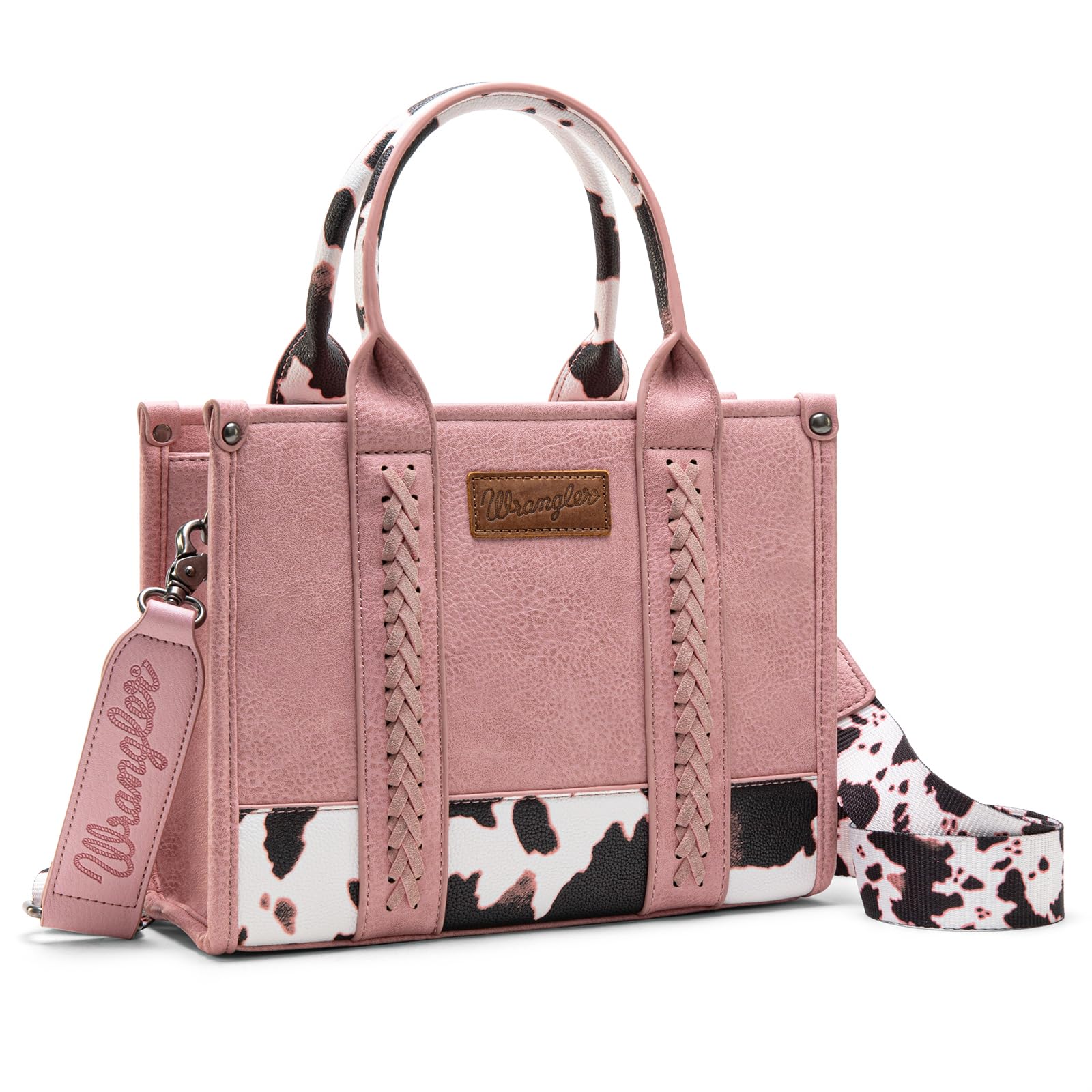 Montana West Wrangler Women's Western Cow Print Tote Bag Top Handle Bag