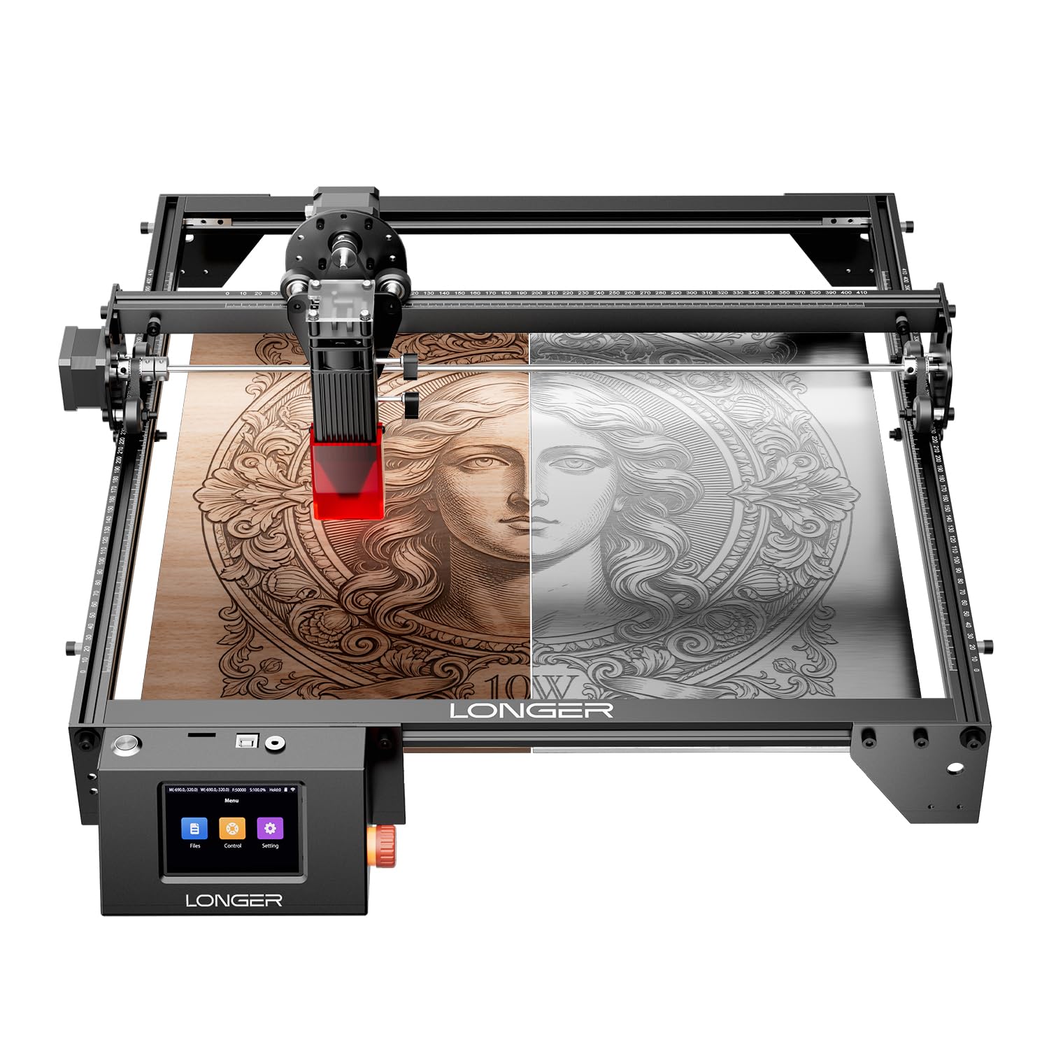 LONGER Ray5 Laser Engraver and Cutter Machine,10W Laser Engraver, 400×400mm | 24