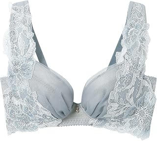 AMPHI Bra, Posture Support, Back Smoothing, Reduces Wire Pressure and Misalignment, Available Up to G Cup, Large Size Bra BYJ397 Women