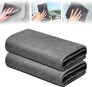 YIGAARUI Mini Size Magic Cleaning Cloths for Glass, 2pcs - Reusable Glass Cleaning Rag, Super Soft Premium Streak Free Washable Cloth Duster for Home, Kitchen, Cars, Windows