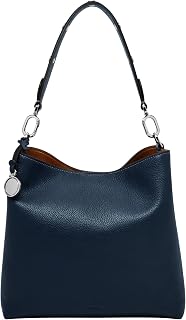 Fossil Women's Jessie Leather Bucket Shoulder Bag Purse Handbag, Black (Model: ZB11003001)