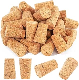 25 Pack Natural Soft Wood Corks, Tapered Cork Wooden Beer Bottle Stopper for Wine Making Craft, Leakproof,DIY Crafts